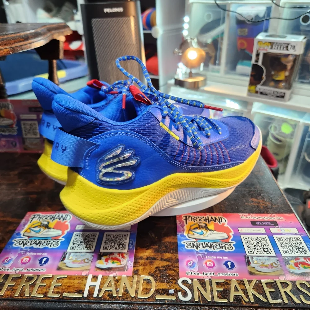 Under Armour Blue and Yellow Men's Running Sneakers